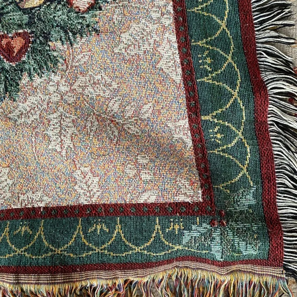 Mohawk‎ Home tapestry Christmas tree afghan throw blanket angel decor